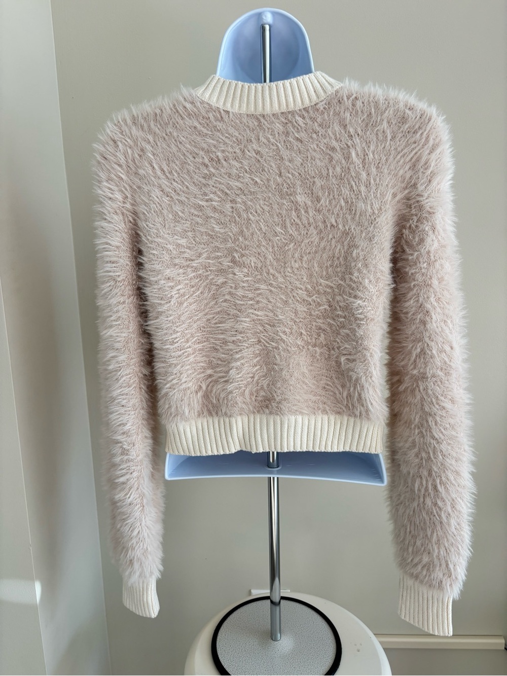 aerie Cream Fuzzy Button-Down - Picture 4 of 4